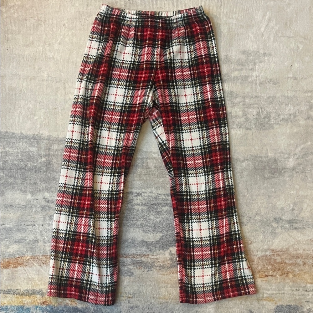 (316)The Children's Place Plaid Pajama Bottoms in Red and White
